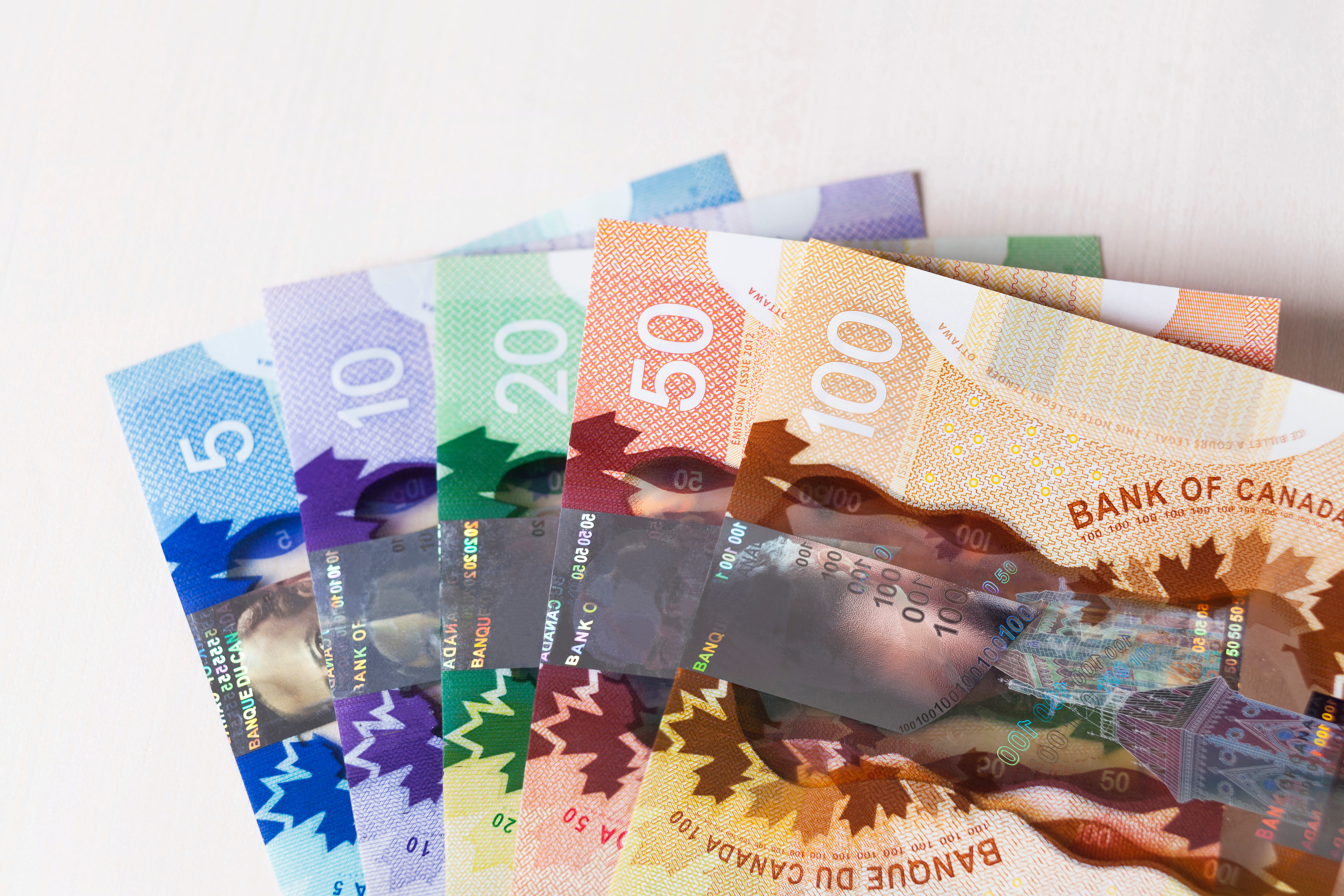 Banconote relative al Dollaro canadese